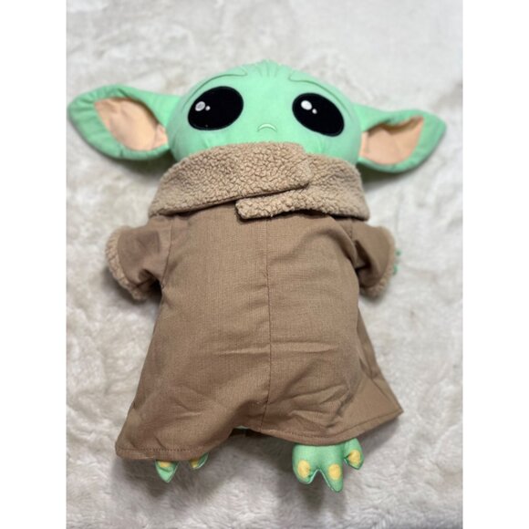 Star Wars Grogu Baby Yoda Plush Doll With Brown Sherpa Jacket 18" - Picture 5 of 6